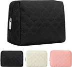 The cute cosmetic bag can store your perfume, lipstick, makeup tools, foundation and other small makeup
Quality material: The cosmetic bags for women are made of soft material filled with sponges which makes them more comfortable and sturdy.